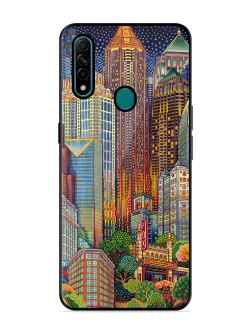 Cityscapes Art Glossy Metal Phone Cover for Oppo A31 Zapvi