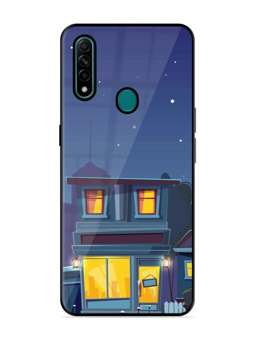 Vector Night House Glossy Metal Phone Cover for Oppo A31 Zapvi