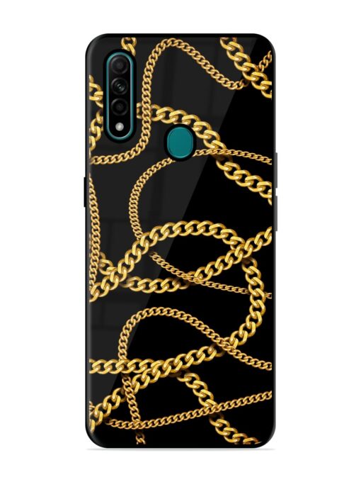 Decorative Golde Chain Glossy Metal Phone Cover for Oppo A31