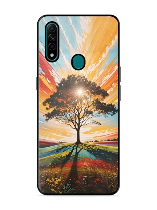 Abstract Tree Colorful Art Glossy Metal Phone Cover for Oppo A31