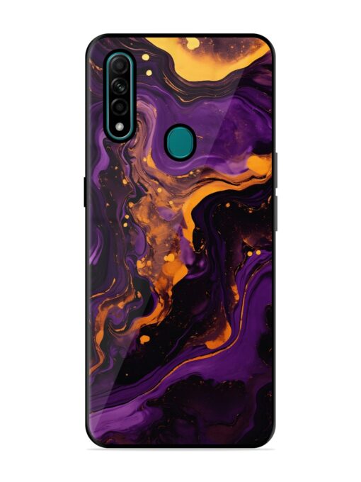 Painting Of A Purple Glossy Metal Phone Cover for Oppo A31