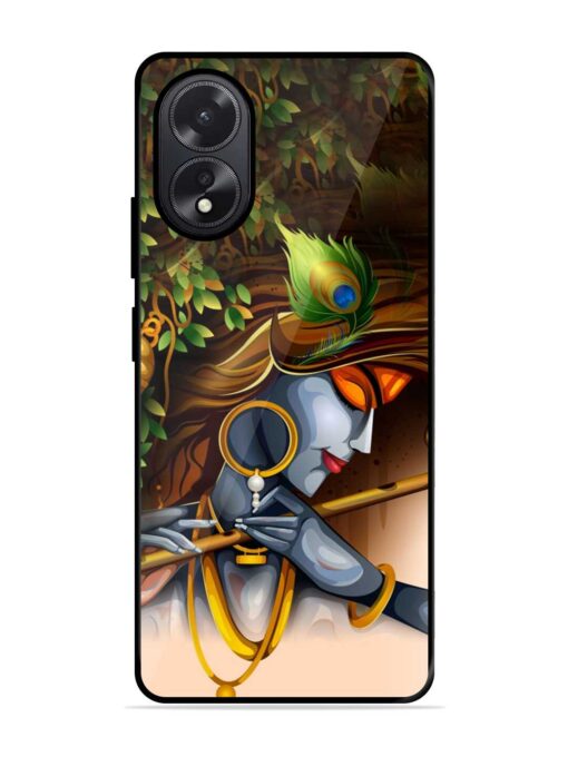 Krishna Glossy Metal Phone Cover for Oppo A38