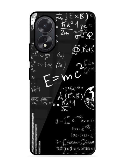 E=Mc2 Mass?Energy Equivalence Glossy Metal Phone Cover for Oppo A38 Zapvi