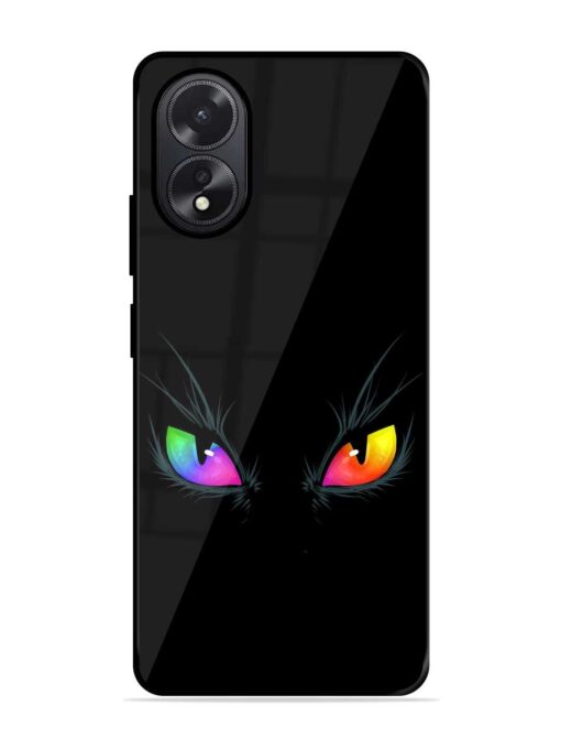 Cat Eyes Glossy Metal Phone Cover for Oppo A38