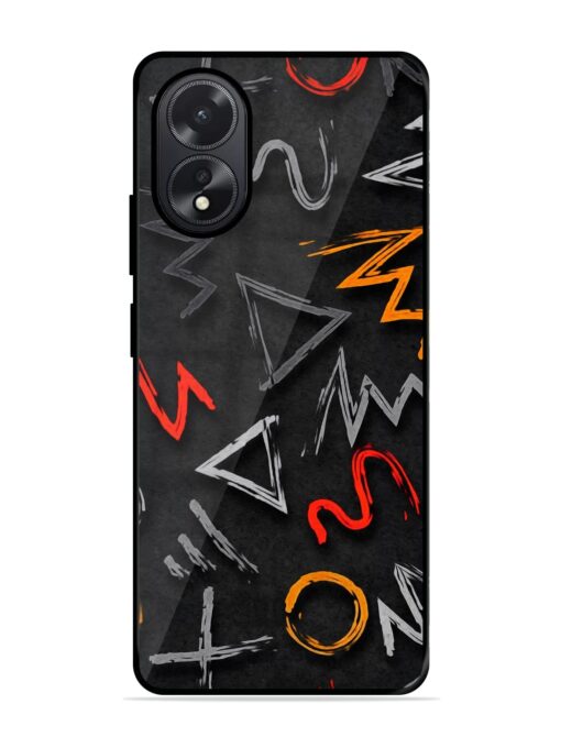 Grungy Graffiti Glossy Metal Phone Cover for Oppo A38 Zapvi