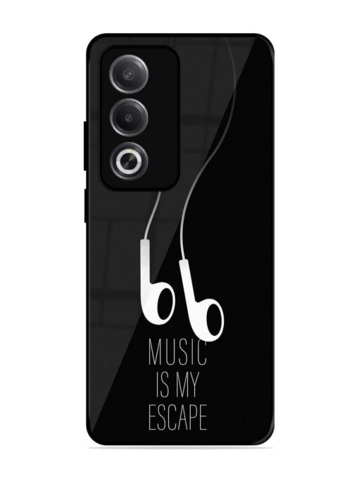 Music Is My Escape Glossy Metal Phone Cover for Oppo A3 Pro (5G)