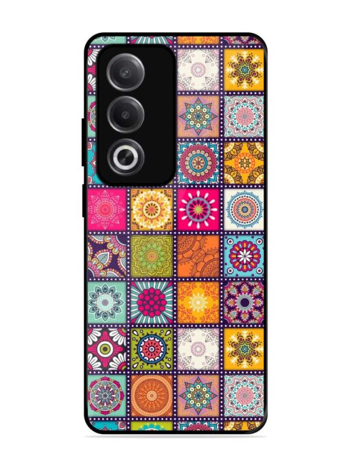 Seamless Pattern Vintage Glossy Metal Phone Cover for Oppo A3 Pro (5G)