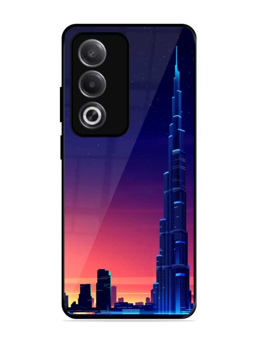 Burj Khalifa Abstract Glossy Metal Phone Cover for Oppo A3 Pro (5G) Zapvi