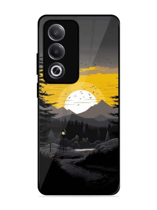 Sunset Vector Glossy Metal Phone Cover for Oppo A3 Pro (5G) Zapvi