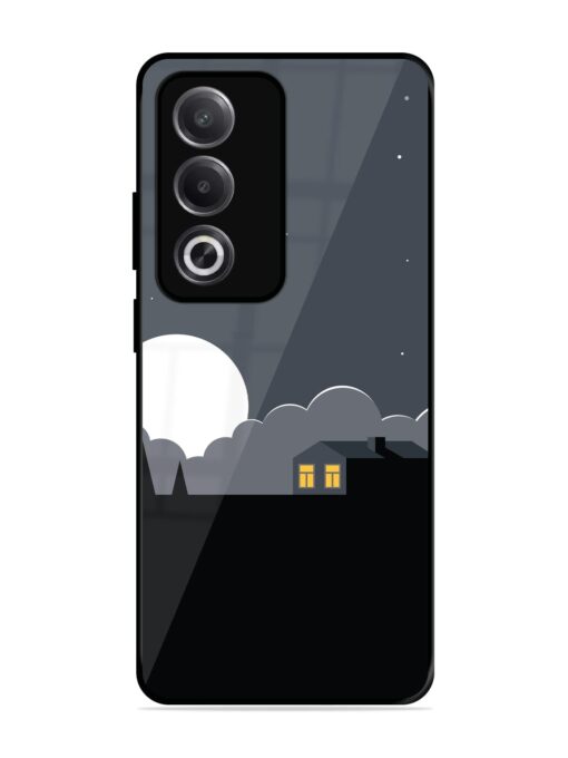 Full Moon Vector Art Glossy Metal Phone Cover for Oppo A3 Pro (5G) Zapvi