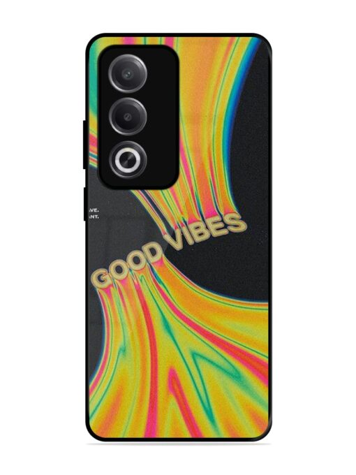 Good Vibes Glossy Metal Phone Cover for Oppo A3 Pro (5G) Zapvi