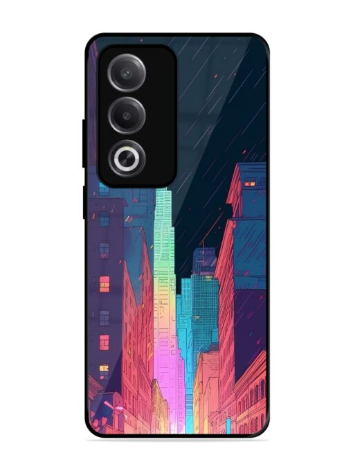 Minimal City Art Glossy Metal Phone Cover for Oppo A3 Pro (5G) Zapvi