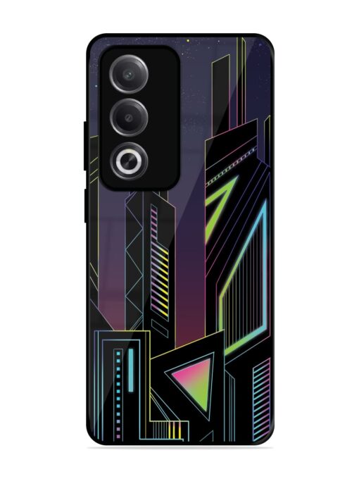 Neon Dreamscape Glossy Metal Phone Cover for Oppo A3 Pro (5G) Zapvi