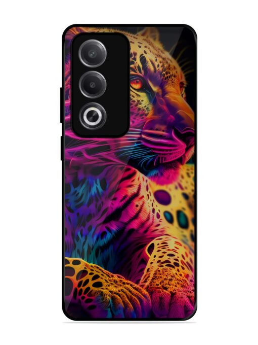 Leopard Art Glossy Metal Phone Cover for Oppo A3 Pro (5G) Zapvi