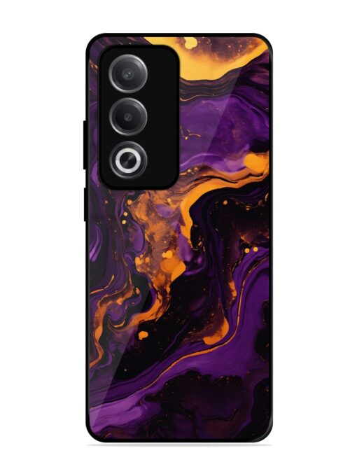 Painting Of A Purple Glossy Metal Phone Cover for Oppo A3 Pro (5G)