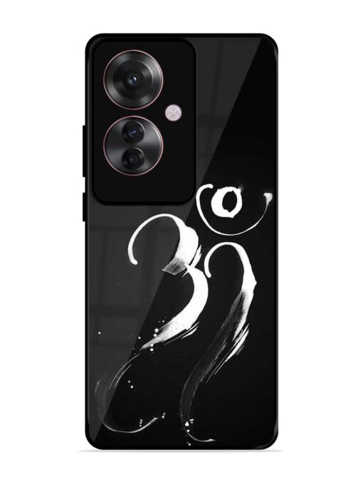 Om Logo Glossy Metal Phone Cover for Oppo F25 Pro (5G) Zapvi