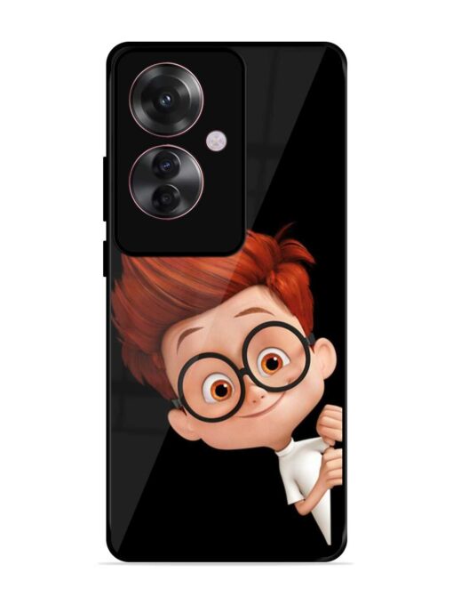 Smart Boy Cartoon Glossy Metal Phone Cover for Oppo F25 Pro (5G) Zapvi