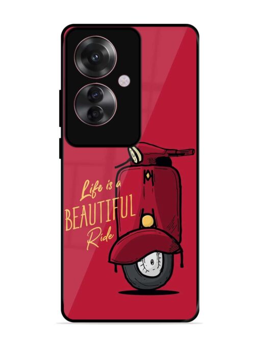 Life Is Beautiful Rides Glossy Metal Phone Cover for Oppo F25 Pro (5G) Zapvi