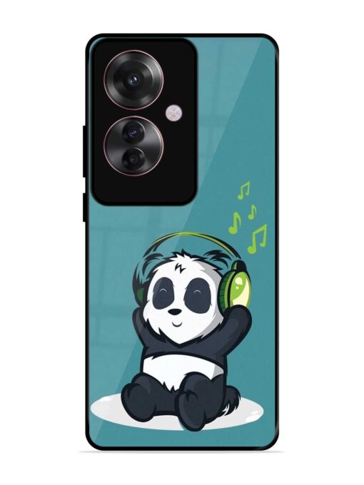 Music Panda Glossy Metal Phone Cover for Oppo F25 Pro (5G)