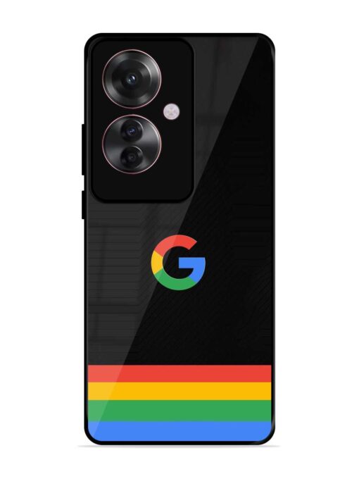 Google Logo Art Glossy Metal Phone Cover for Oppo F25 Pro (5G) Zapvi