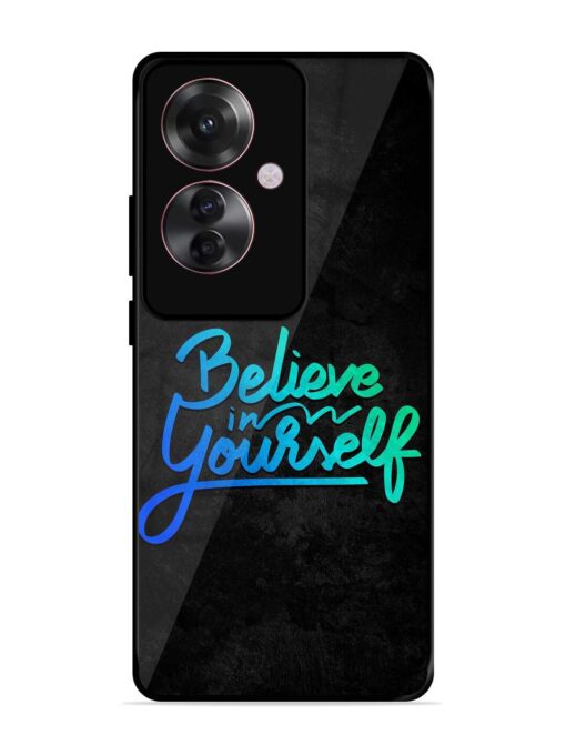 Believe In Yourself Glossy Metal Phone Cover for Oppo F25 Pro (5G) Zapvi