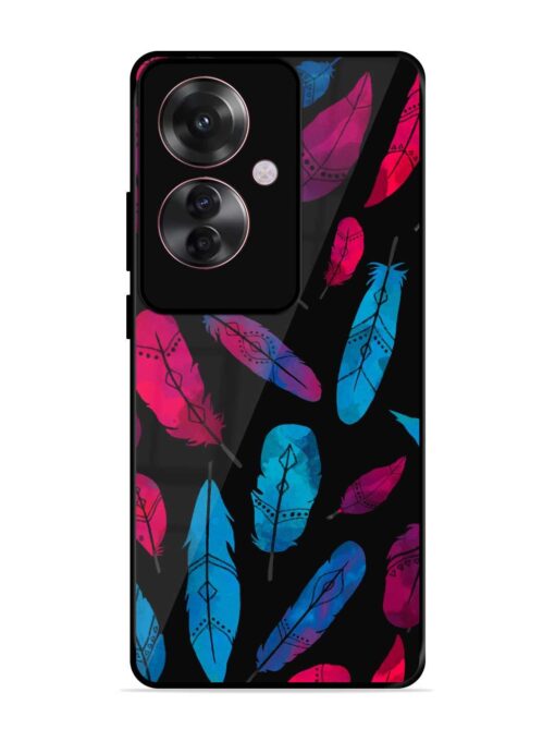 Feather Art Glossy Metal Phone Cover for Oppo F25 Pro (5G) Zapvi