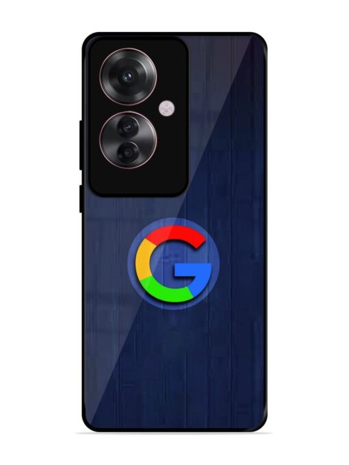 Google Logo Printed Glossy Metal TPU Phone Cover for Oppo F25 Pro (5G)