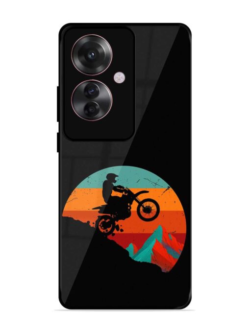 Mountain Bike Glossy Metal Phone Cover for Oppo F25 Pro (5G)