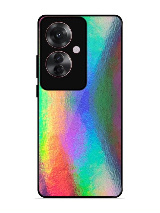 Colorful Holographic Background Glossy Metal TPU Phone Cover for Oppo F25 Pro (5G) Zapvi