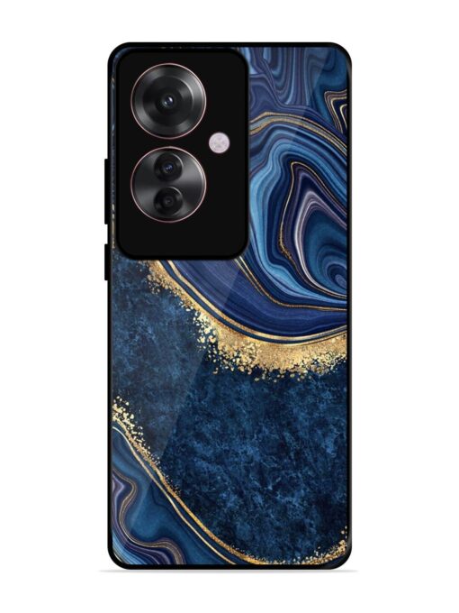 Abstract Background Blue Glossy Metal TPU Phone Cover for Oppo F25 Pro (5G) Zapvi