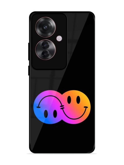 Gradient Smile Art Glossy Metal TPU Phone Cover for Oppo F25 Pro (5G) Zapvi