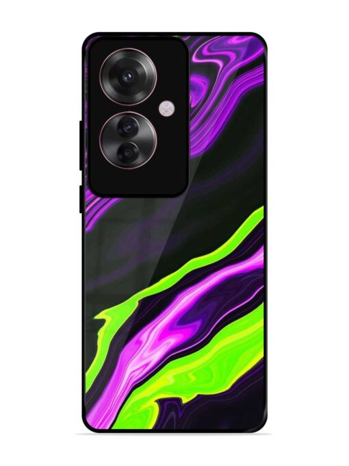 Bright Fluid Violet Glossy Metal Phone Cover for Oppo F25 Pro (5G)