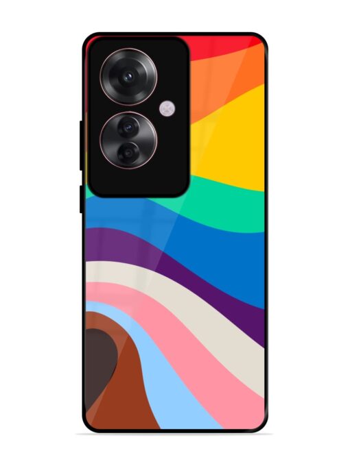 Minimal Pride Art Glossy Metal Phone Cover for Oppo F25 Pro (5G) Zapvi