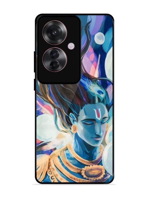 Bhagwan Sri Krishna Glossy Metal Phone Cover for Oppo F25 Pro (5G) Zapvi