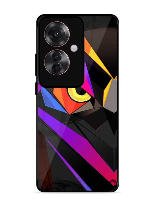 Wpap Owl Glossy Metal Phone Cover for Oppo F25 Pro (5G) Zapvi