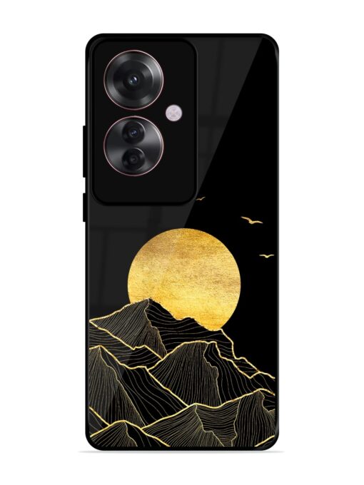 Golden Sunrise Glossy Metal Phone Cover for Oppo F25 Pro (5G) Zapvi