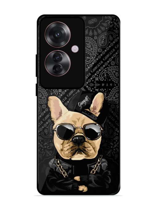 Gangsta Cool Sunmetales Dog Glossy Metal Phone Cover for Oppo F25 Pro (5G) Zapvi