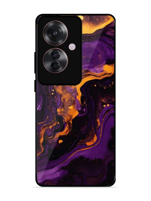 Painting Of A Purple Glossy Metal Phone Cover for Oppo F25 Pro (5G) Zapvi