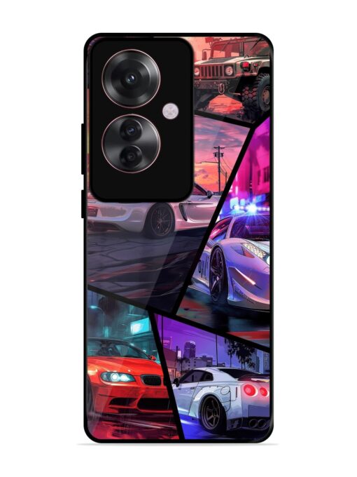 Ride In Pixels Glossy Metal Phone Cover for Oppo F25 Pro (5G) Zapvi