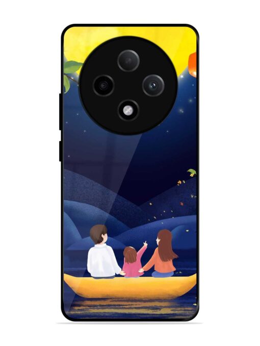 Happy Family And Beautiful View Glossy Metal Phone Cover for Oppo F27 Pro Plus (5G)