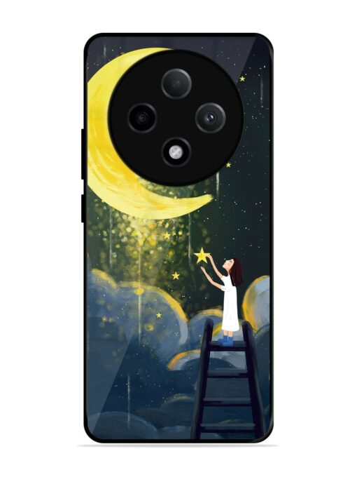 Moonlight Healing Night Illustration Glossy Metal TPU Phone Cover for Oppo F27 Pro Plus (5G) Zapvi