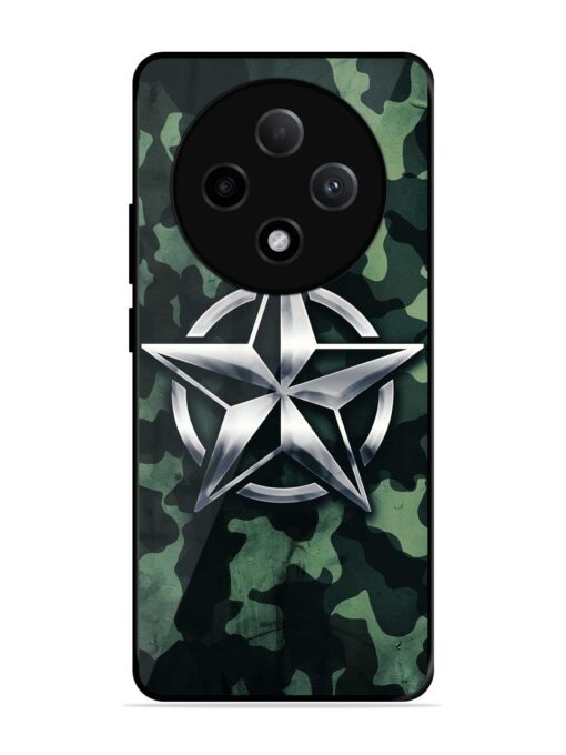 Indian Army Star Design Glossy Metal Phone Cover for Oppo F27 Pro Plus (5G) Zapvi