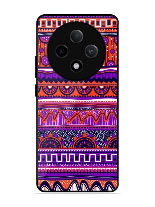 Ethnic Seamless Pattern Glossy Metal TPU Phone Cover for Oppo F27 Pro Plus (5G) Zapvi