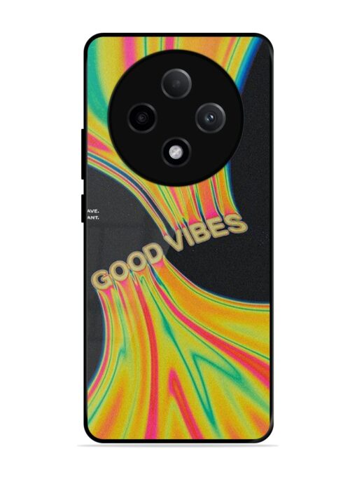 Good Vibes Glossy Metal Phone Cover for Oppo F27 Pro Plus (5G) Zapvi