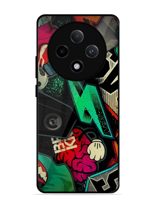 Graffiti Art Glossy Metal Phone Cover for Oppo F27 Pro Plus (5G) Zapvi