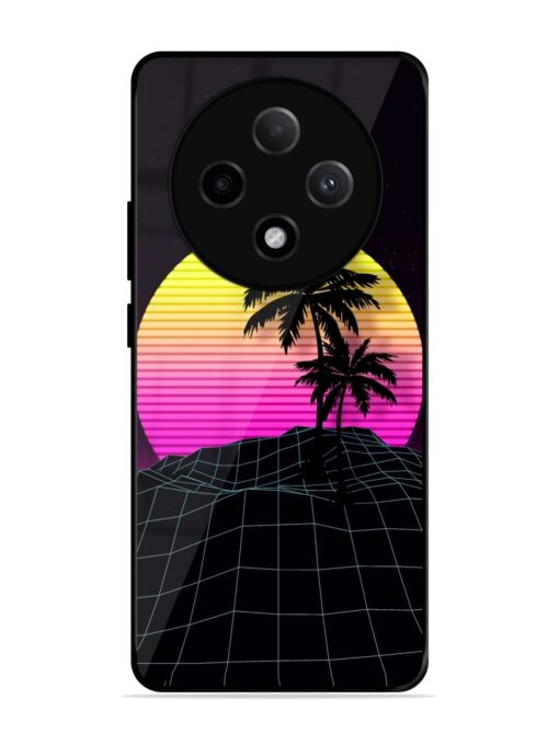 Coconut Vector Glossy Metal Phone Cover for Oppo F27 Pro Plus (5G) Zapvi