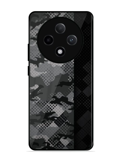 Dark Camouflage Glossy Metal Phone Cover for Oppo F27 Pro Plus (5G) Zapvi