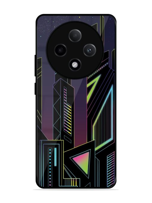 Neon Dreamscape Glossy Metal Phone Cover for Oppo F27 Pro Plus (5G)