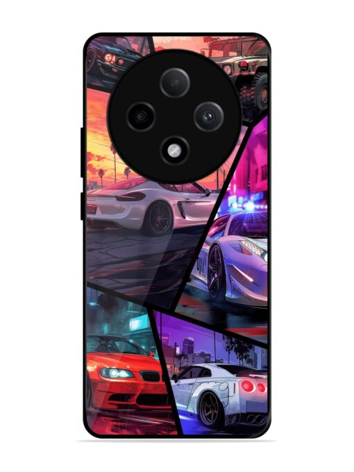 Ride In Pixels Glossy Metal Phone Cover for Oppo F27 Pro Plus (5G) Zapvi