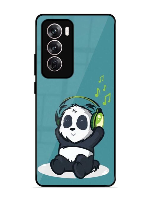 Music Panda Glossy Metal Phone Cover for Oppo Reno 12 (5G)